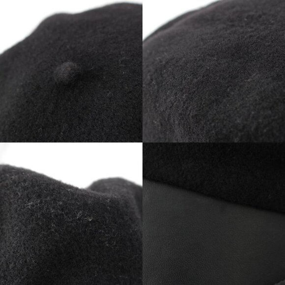 Dior Wool Logo Charm Bee Embroidery Beret Hat 81 Ddr921 G103 Black 57 main image 8